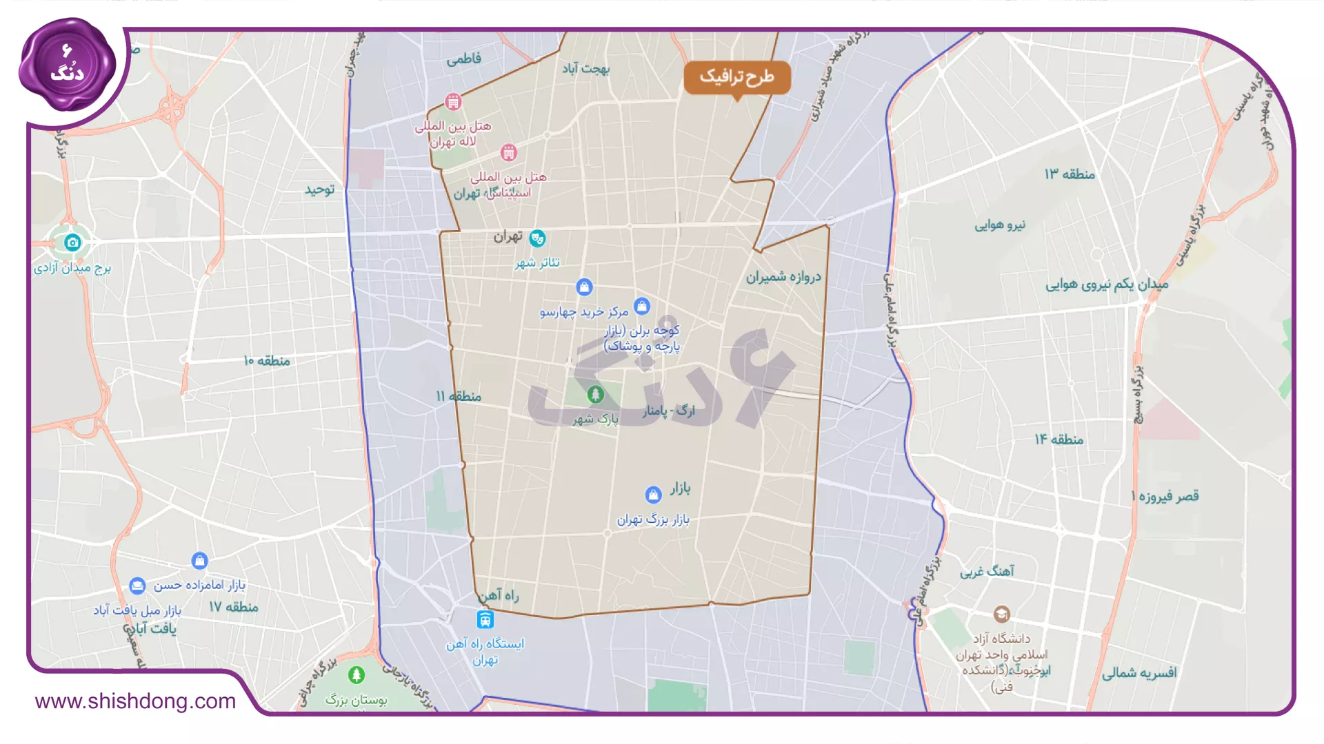 محدوده محله راهآهن