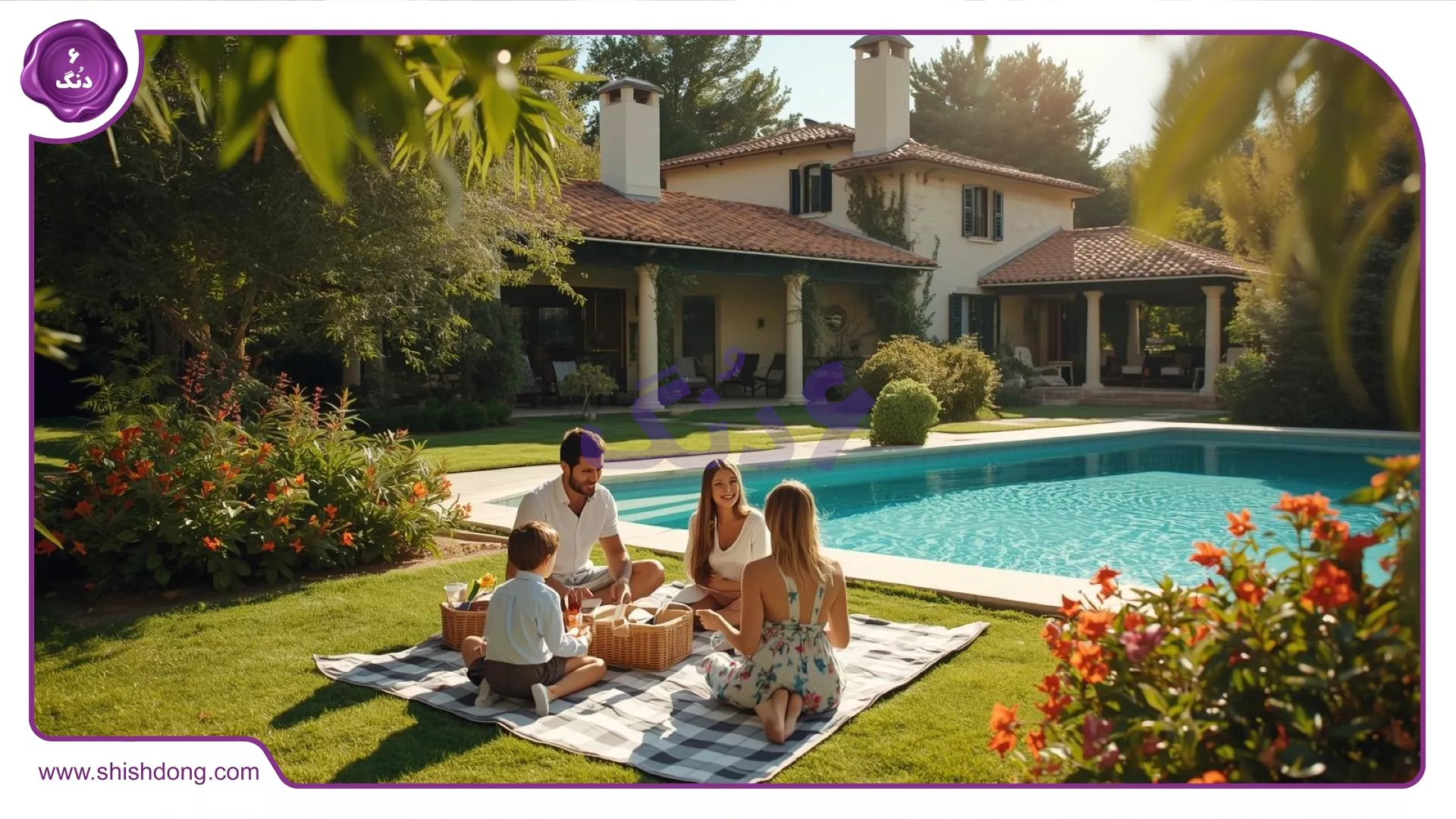 پیکنیک در ویلا باغ چهارباغ کرج