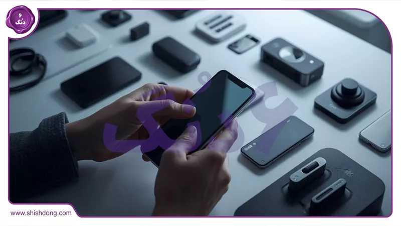 صفحه محصول گوشی موبایل با جستجوی صوتی شیش دنگ