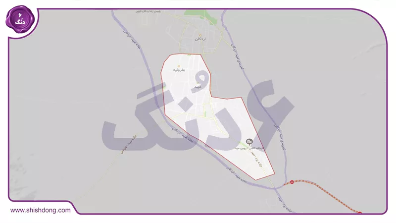 نقشه شهر میبد