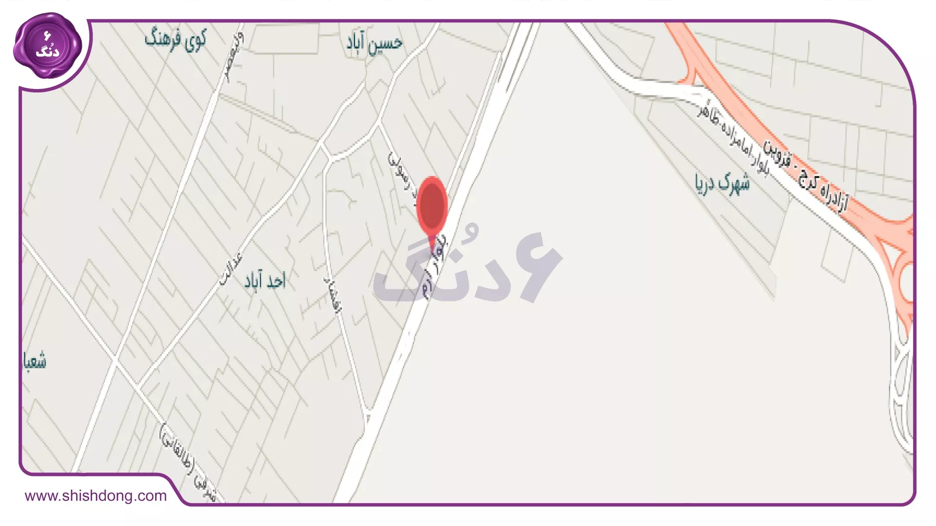 موقعیت بلوار ارم مهرشهر کرج