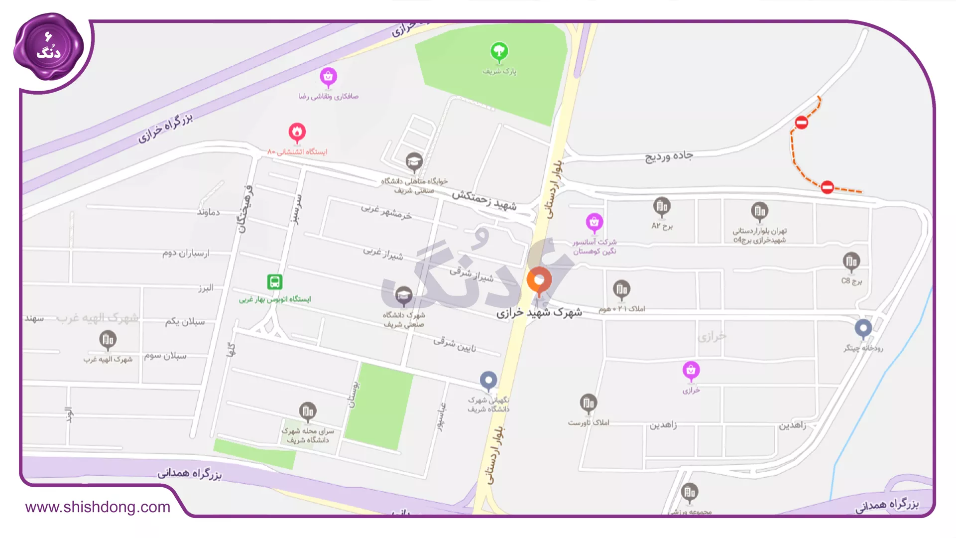 لوکیشن شهرک خرازی