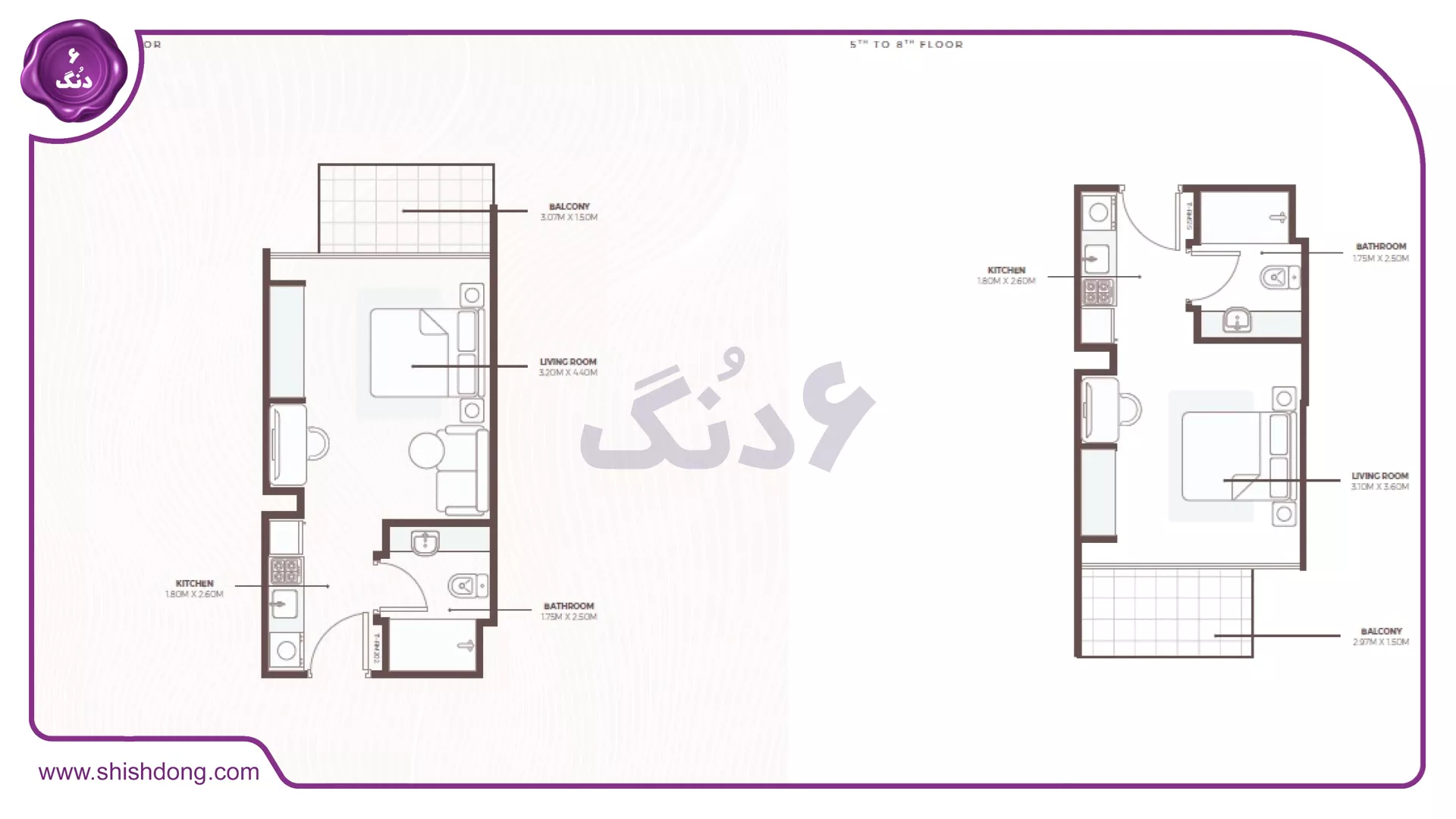 نقشه آپارتمان استودیو در Oasis Studio city Dubai 