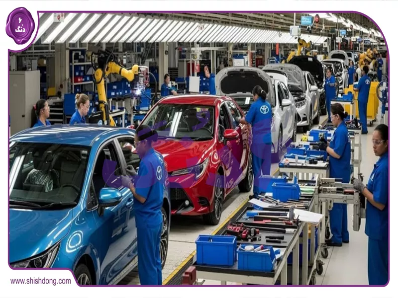 تویوتا کرولا در خط تولید