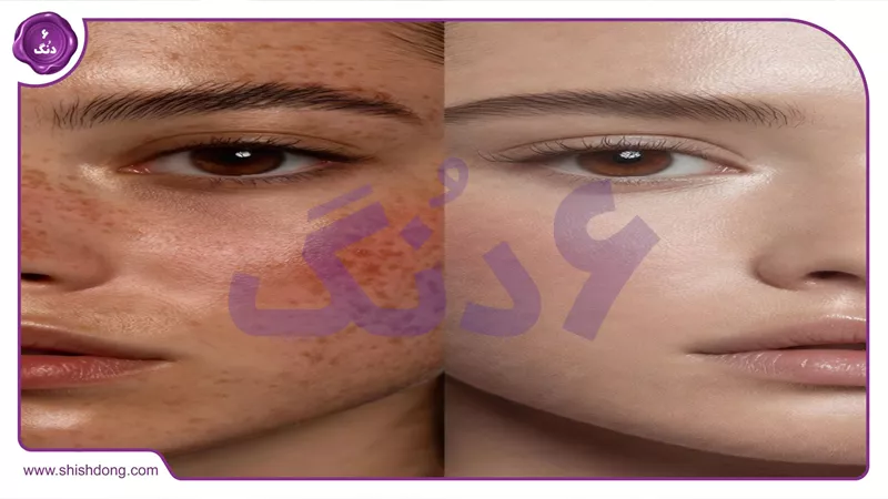 درمان سریع لک و التهاب پوست صورت برای نوروز ۱۴۰۵ - نتایج قبل و بعد