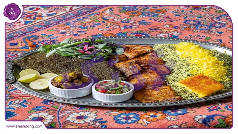 رسم پخت کوکو سبزی در تهران، بازار تجریش نوروز