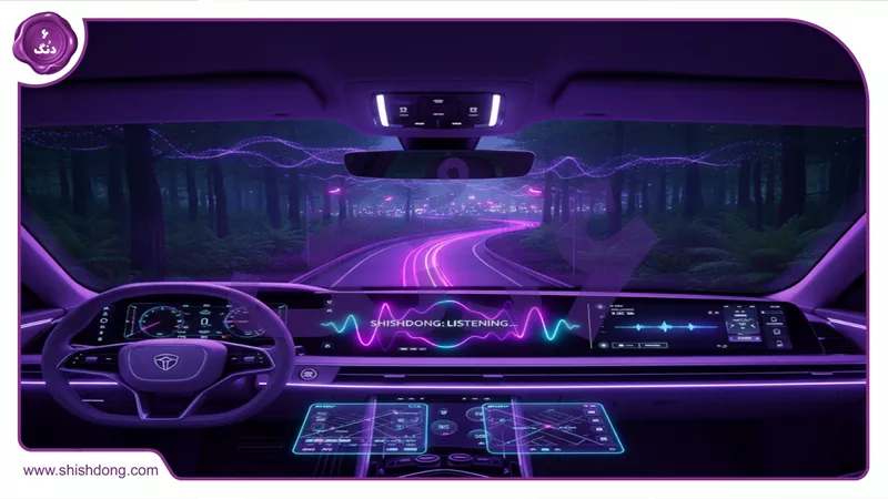 داشبورد خودرو با نمایشگر فعال جستجوی صوتی شیش دنگ