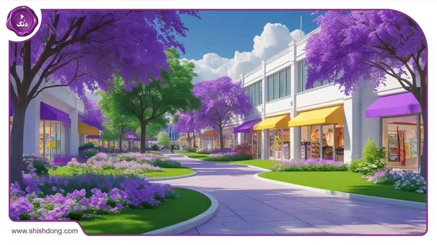 منظره خیابان مهران ماهدشت با جاذبه&zwnj;های طبیعی