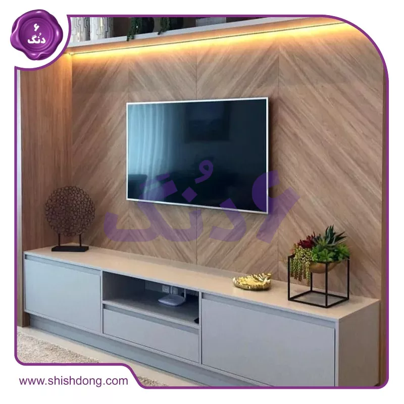 دیوار پشت تلویزیون طرح سنگ