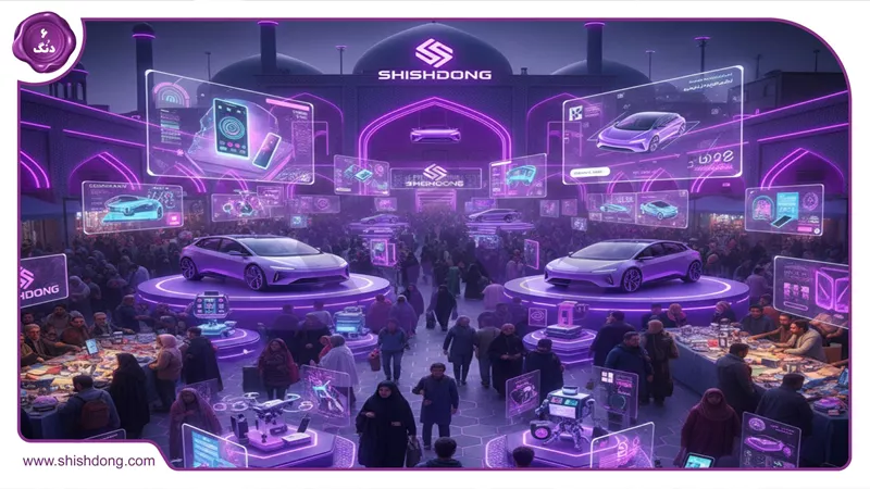 بازار شلوغ محمودآباد با کالاهای دیجیتال و خودروها