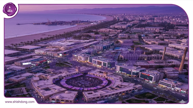 نمای هوایی آمل با مراکز تجاری و فرصت&zwnj;های شغلی