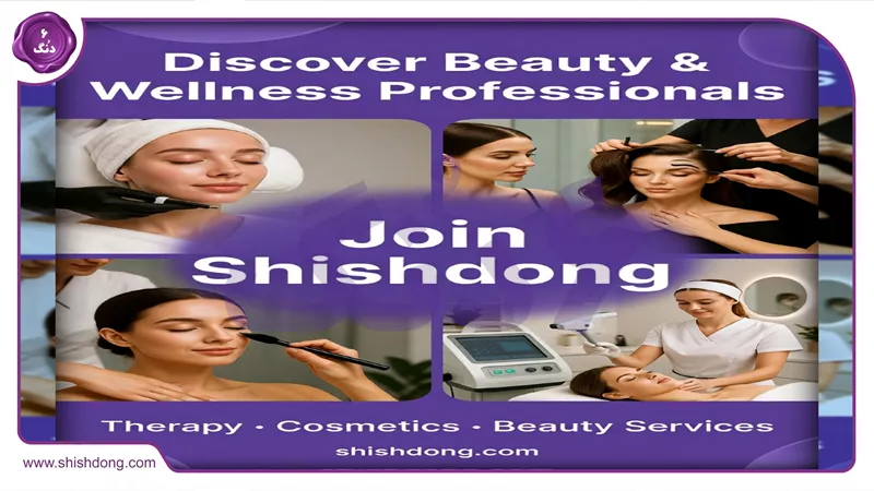 نمای هوایی تهران با مشاغل درمانی، آرایشی و زیبایی