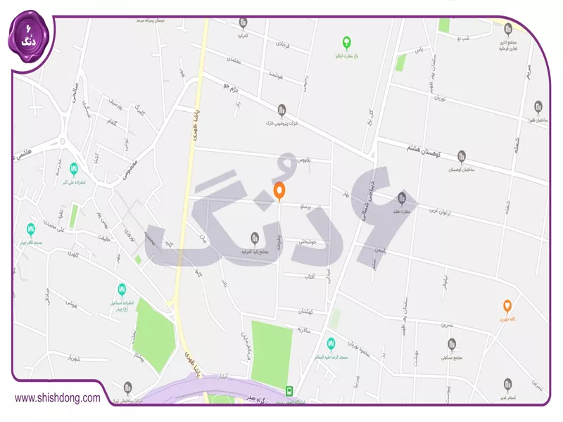 نقشه کامرانیه: قلب لوکس تهران