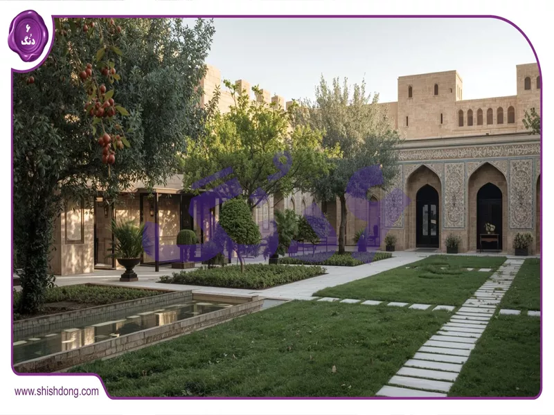 خانه سنتی در حکیم نظامی با حیاط پرگل