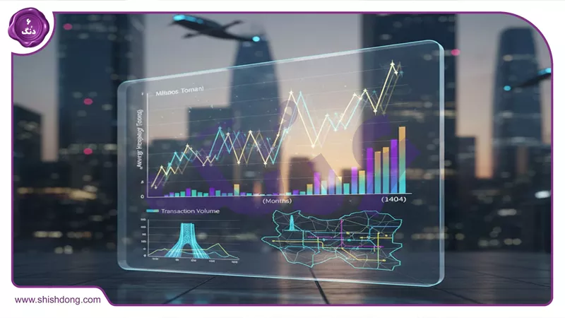 نمودار قیمت مسکن شرق تهران ۱۴۰۴