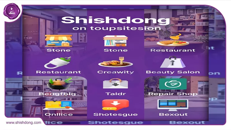 نمای هوایی اصفهان با نمادهای رونق معرفی مشاغل و کسب&zwnj;وکار