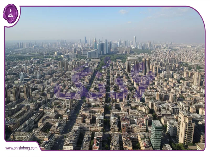 نمایی از غرب تهران و محله های پونک و جنت آباد