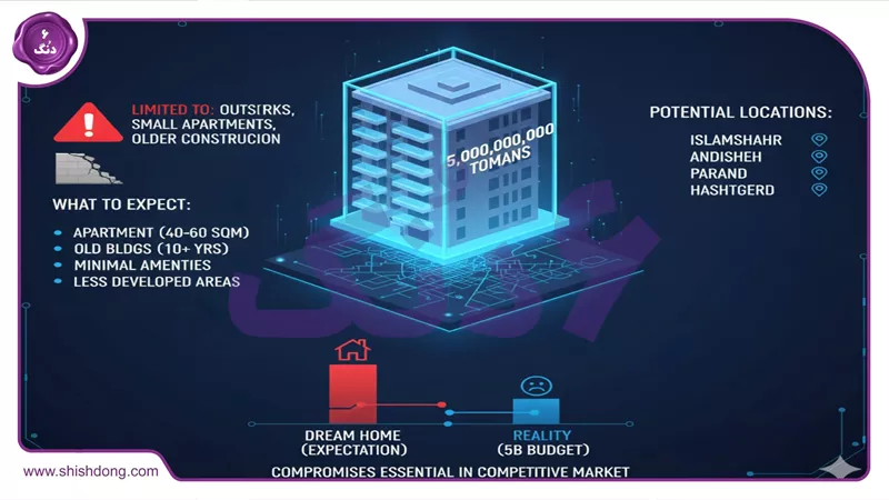 خرید خانه با بودجه 5 میلیارد تومان در تهران 1404