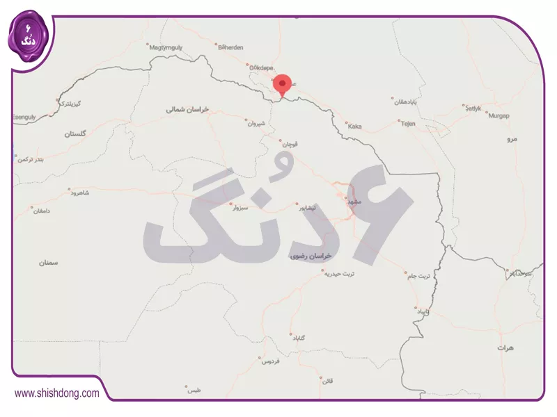 لوکیشن دره چریک درگز روی نقشه