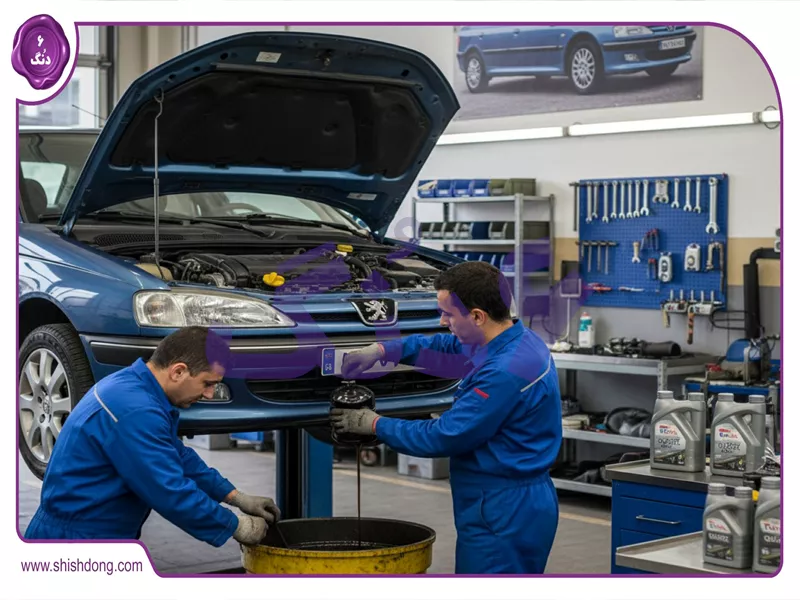 تعویض روغن پژو پارس TU5