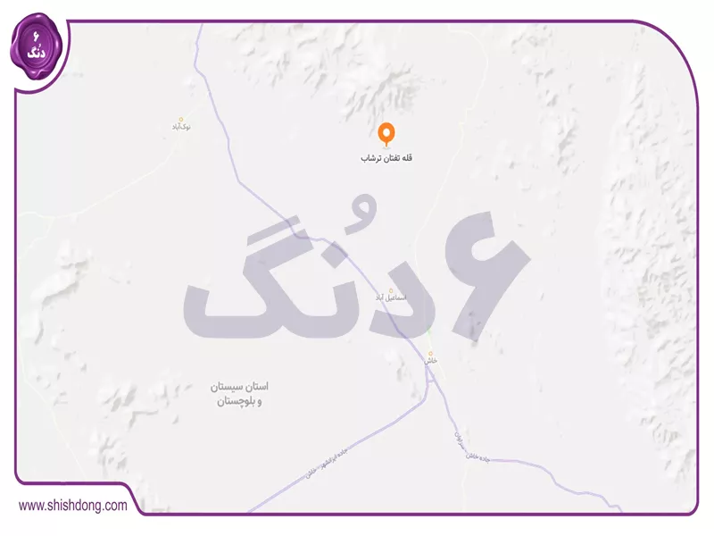 نقشه موقعیت جغرافیایی آتشفشان تفتان در سیستان و بلوچستان