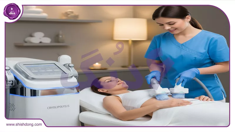 دستگاه کرایولیپولیز در حال کار