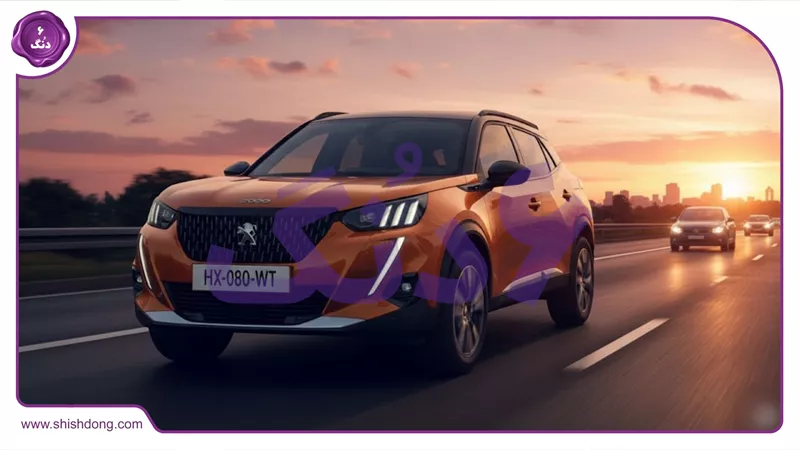 پژو Peugeot در حال حرکت در بزرگراه تهران