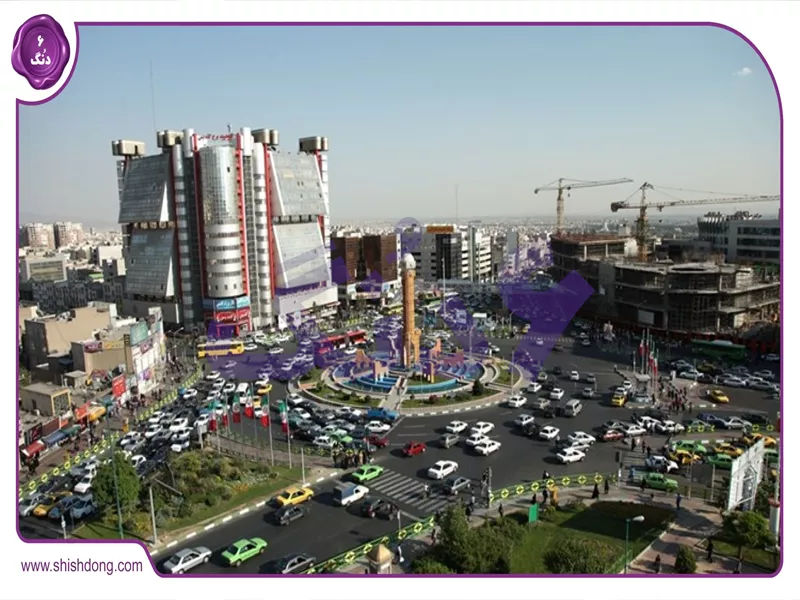 نقشه موقعیت جغرافیایی تهرانپارس تهران با آپارتمان در تهرانپارس تهران