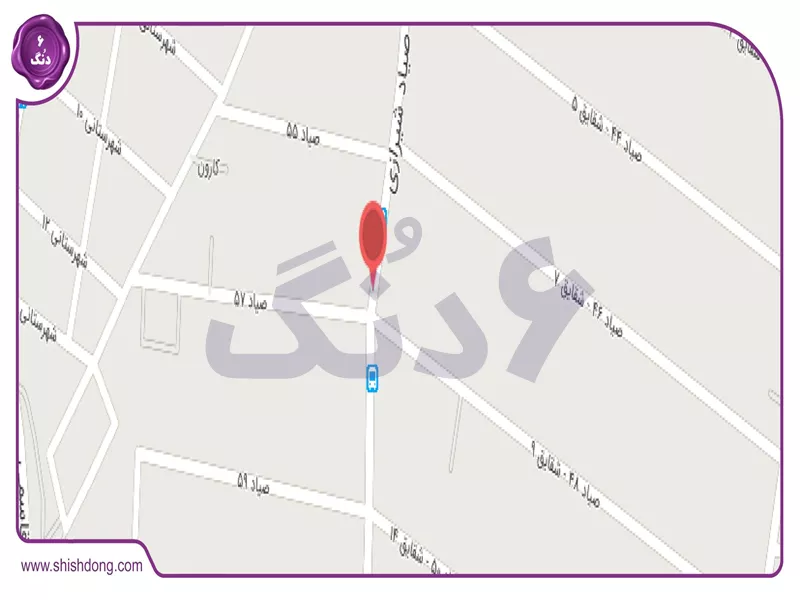 نقشه بلوار صیاد شیرازی مشهد با دسترسی مترو و پاساژها
