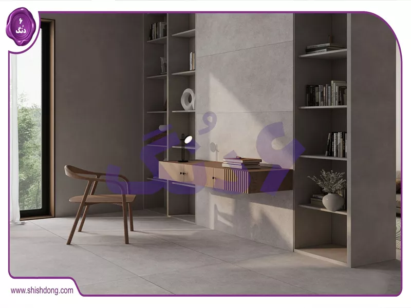 کمددیواری با سنگ اسلب | شیش دنگ