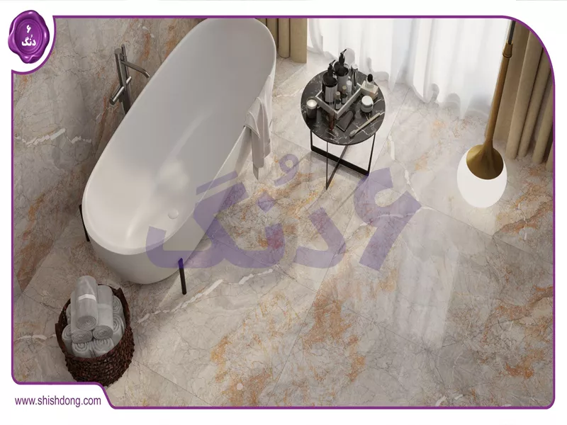 دیزاین حمام با سنگ اسلب