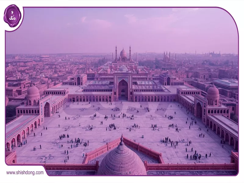 منظره پل خواجو در تخت فولاد اصفهان