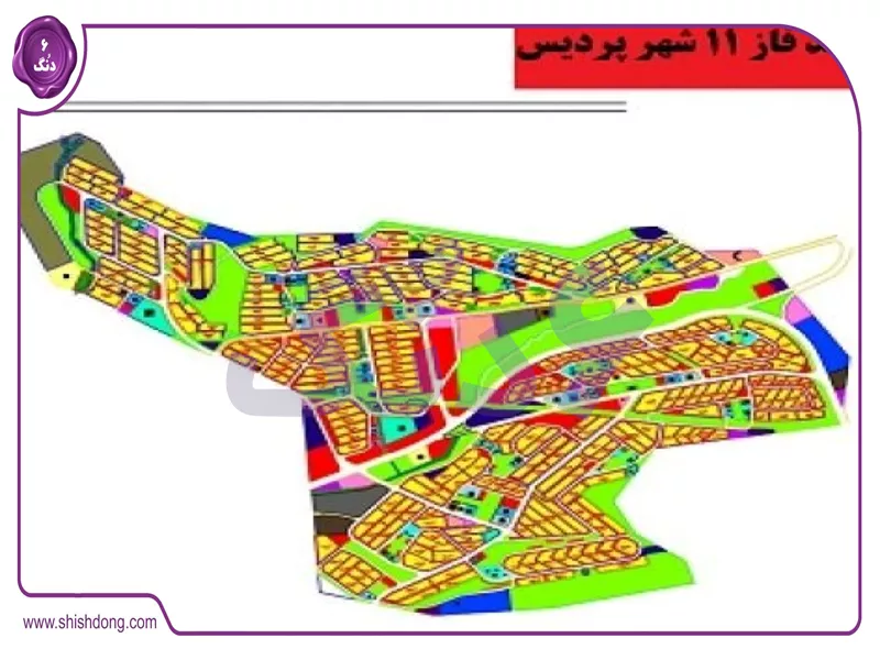 نقشه فاز 11 پردیس برای اجاره آپارتمان