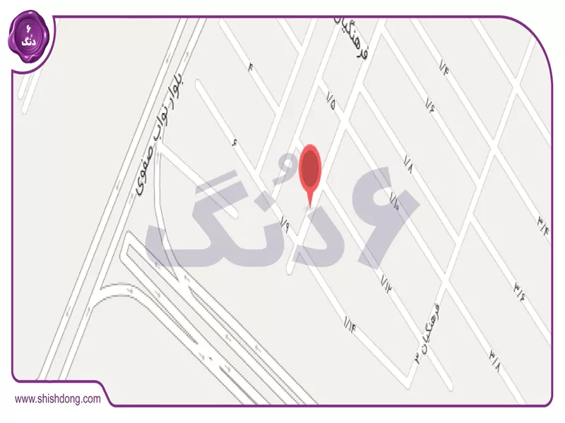نقشه شهرک فرهنگیان شیراز