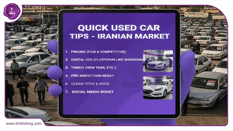 نکات فروش سریع خودرو دست دوم در ایران