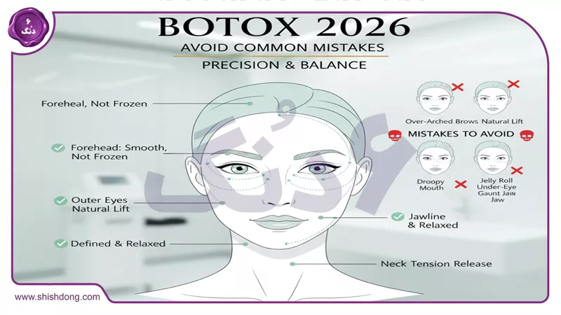 بوتاکس صورت طبیعی ۲۰۲۶ با جلوگیری از اشتباهات رایج