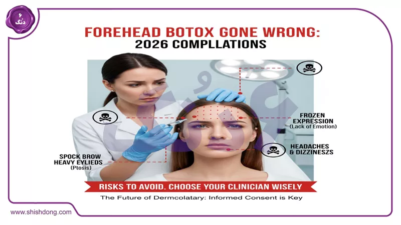 عوارض بوتاکس پیشانی در ۲۰۲۶