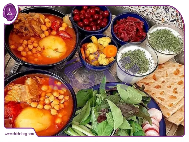 غذاهای محلی کردان مانند دیزی و کباب