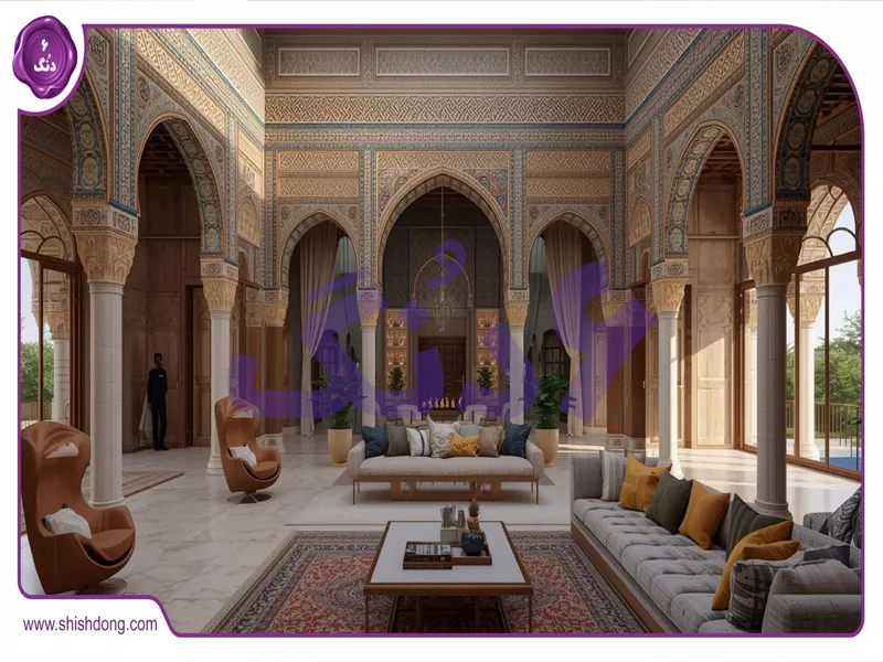 خانه سنتی در رحیم آباد اصفهان با حیاط پر از گل