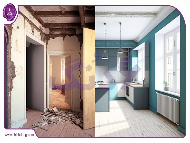 بازسازی خانه‌های قدیمی قبل و بعد
