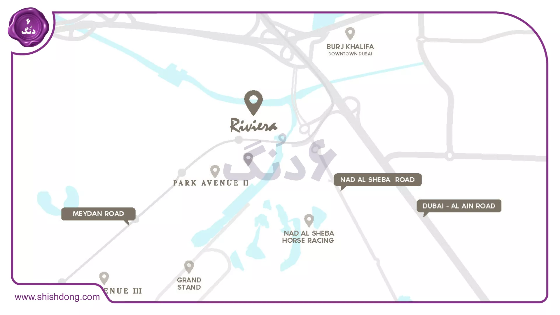 ریویرا دبی Riviera Dubai لوکیشن 