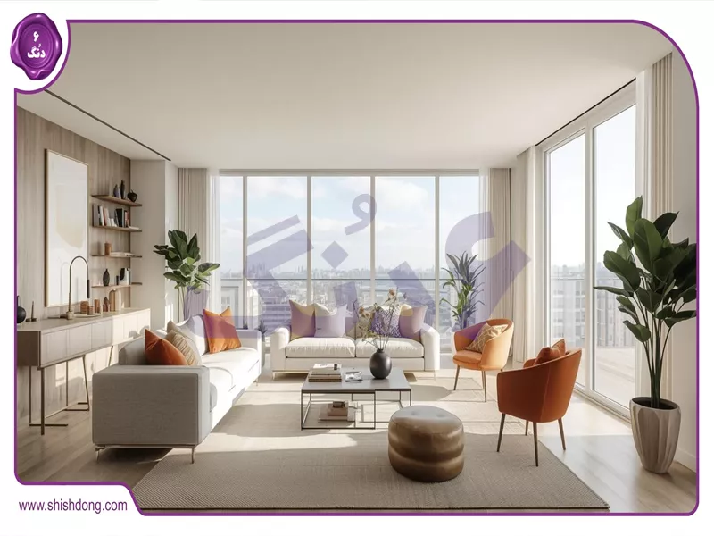 آپارتمان لوکس در جاده قلعه شور با منظره باغ‌های سرسبز