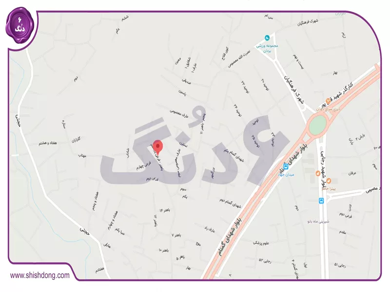 نقشه موقعیت باهنر رشت