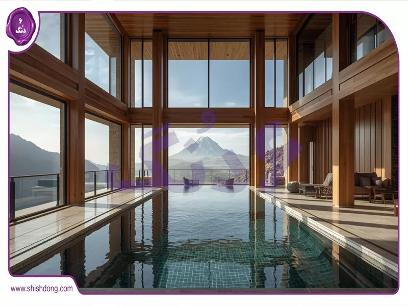 ویلا کوهستان VIP آبعلی با استخر سرپوشیده و ویو دماوند