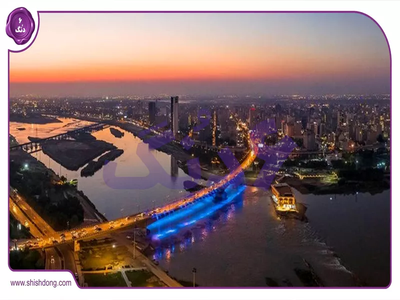 محلههای لوکس اهواز با ویلاهای مدرن و رودخانه کارون