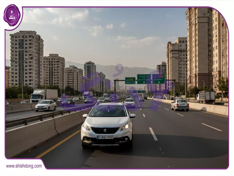 پژو 2008 در بزرگراه همت تهران