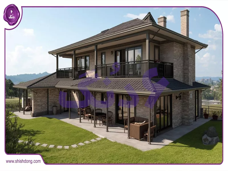 خانه مبله سنتی در جاده مرق اصفهان با چشم‌انداز ییلاقی