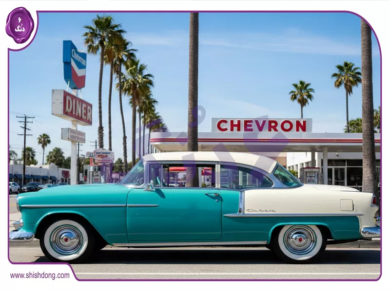 نمای جانبی شورلت بل ایر 1954