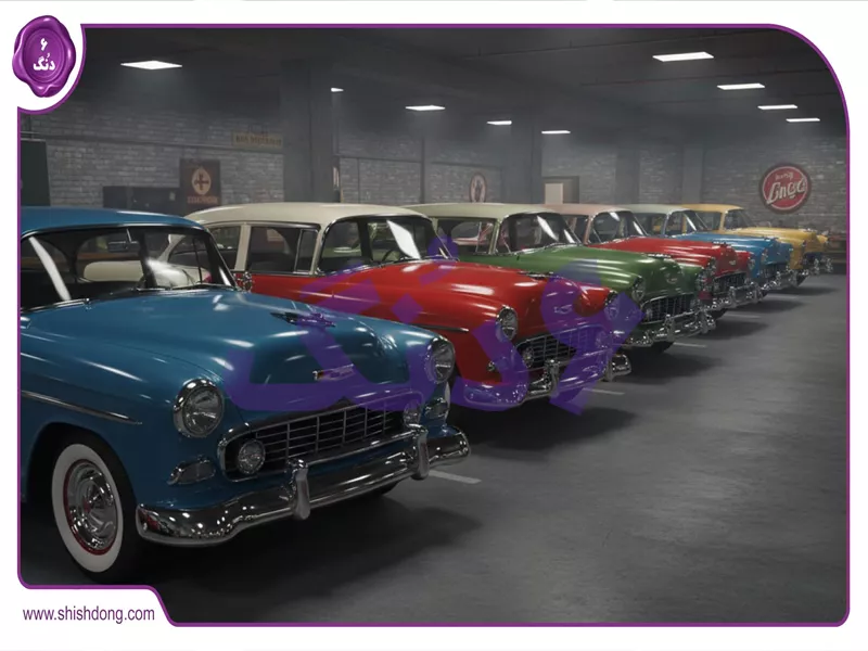 شورلت بل ایر 1954 کلاسیک در رنگ دوگانه کرم و قرمز