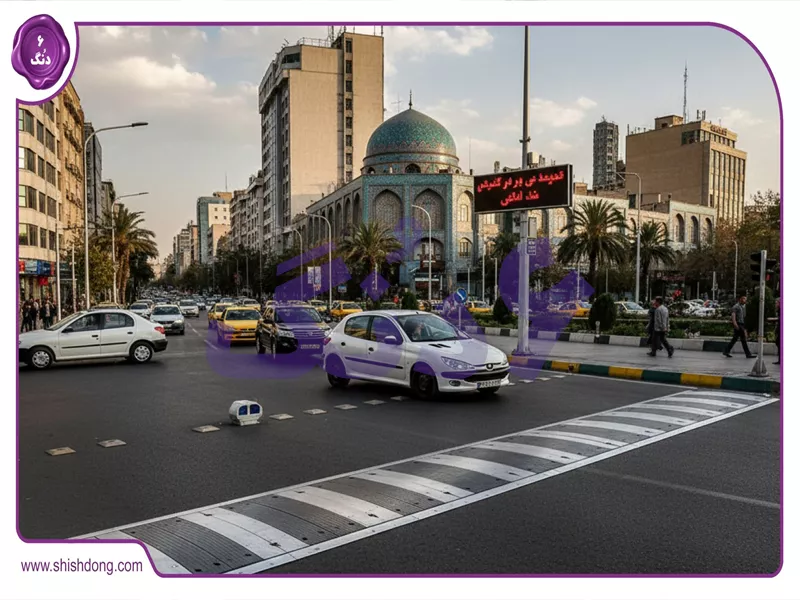 سرعت گیر هوشمند در خیابان ایران